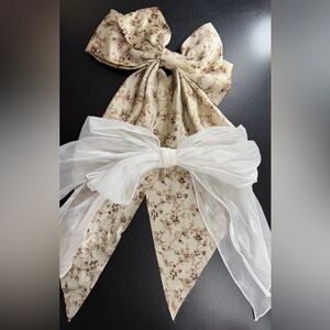Floral and Sheer Bow Set
